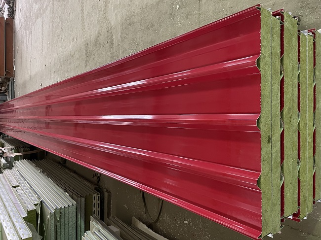 雙面鋁鎂錳950型巖棉夾芯瓦楞板